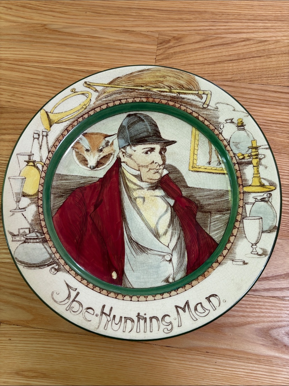 Royal Doulton England The Hunting Man Plate Fox Hunt Equestrian Hand Painted